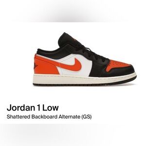 Jordan 1 Low Black Orange White Sneakers